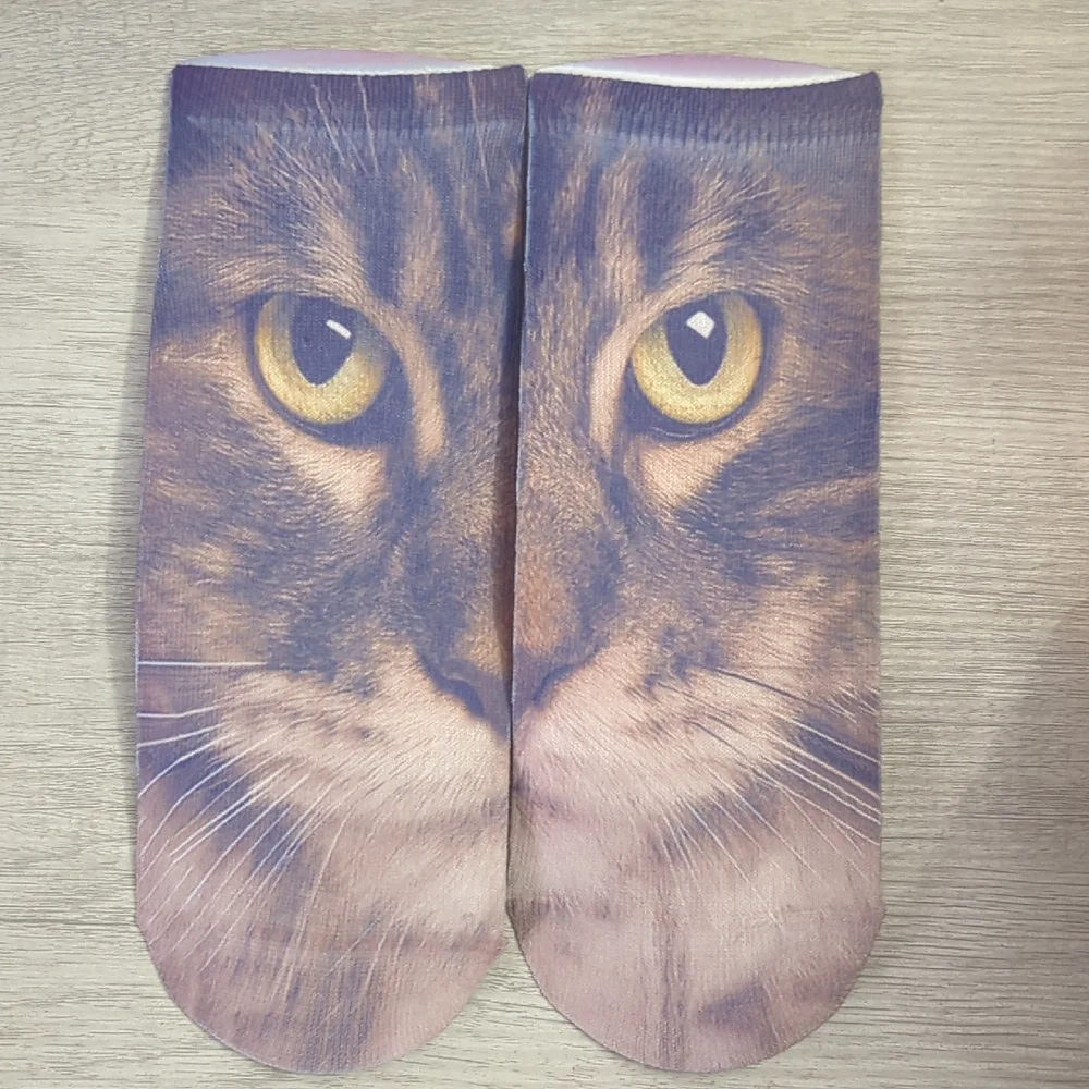 Cat Face Print Socks